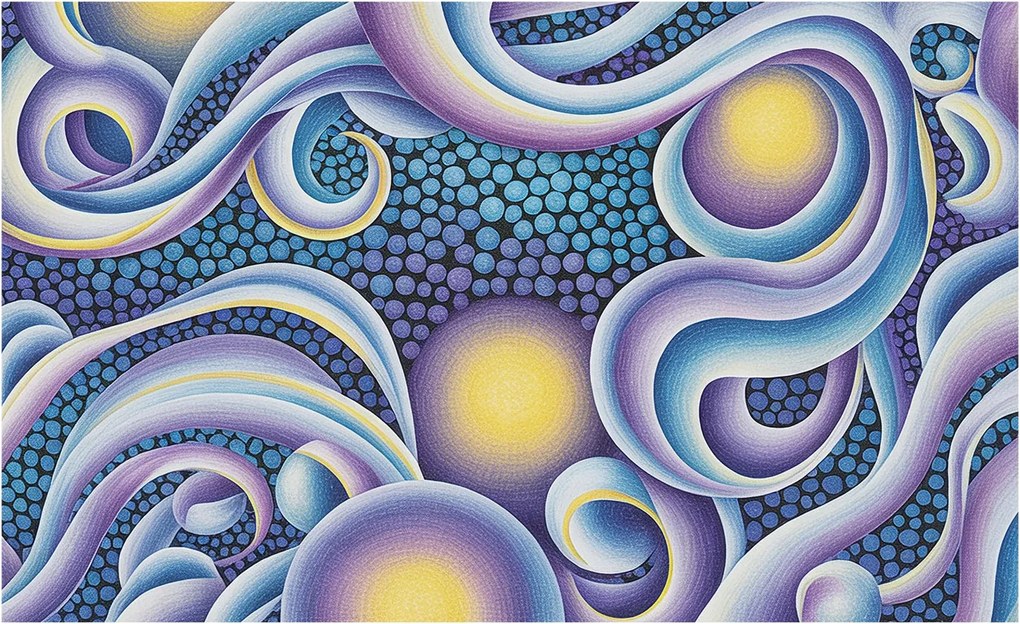 Dekoratív fotótapéta Falra Könnyű összeszerelés Színes örvények 416x254 Ragasztó