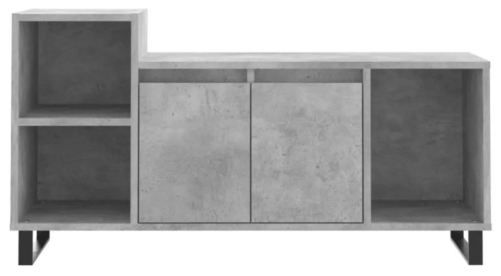 betonszürke szerelt fa TV-szekrény 100 x 35 x 55 cm