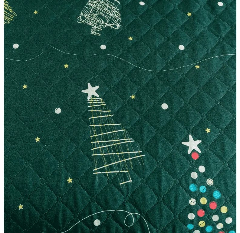Ágytakaró CHRISTMAS DRIFT mintával, zöld Méret: 170 x 210 cm