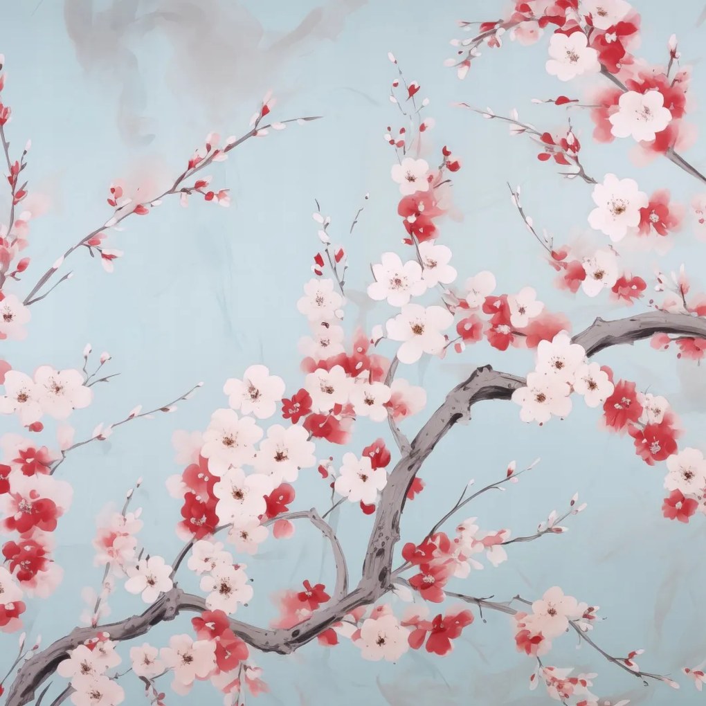 Poszter 50x50cm Cseresznye a virágzásban