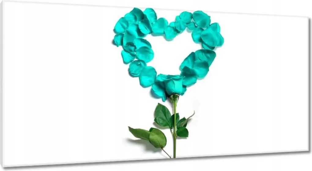 Vászonkép 115x55 Türkiz rózsa