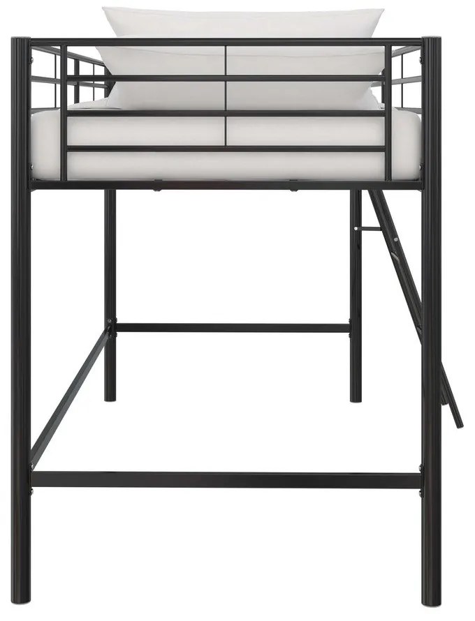 Fekete magasított gyerekágy 90x200 cm Jodie – Støraa