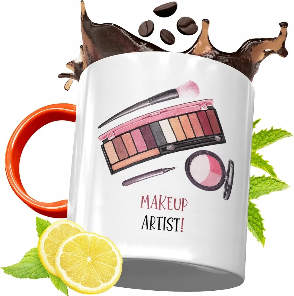 Narancssárga Bögre Kozmetikusnak Ajándék fényképes nyomattal