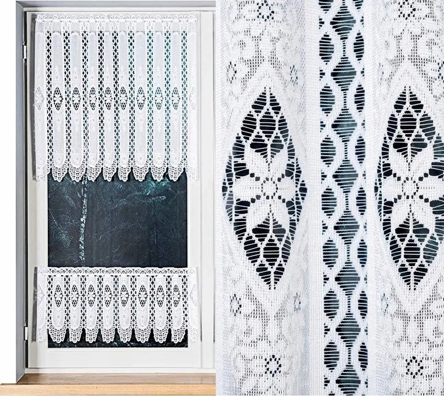 Jacquard függöny vitrázs függönyök mintával 107806, méret 150x30m (kész)