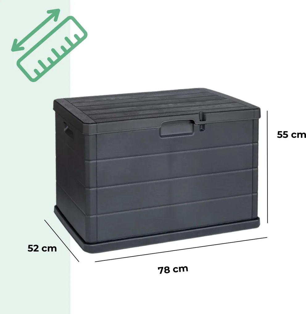 BETA tárolódoboz, 170L, 78x55x52cm, antracit I.P.A.E-Progarden