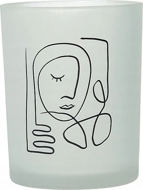 Dekoria Stílusos üveg gyertyatartó 13cm