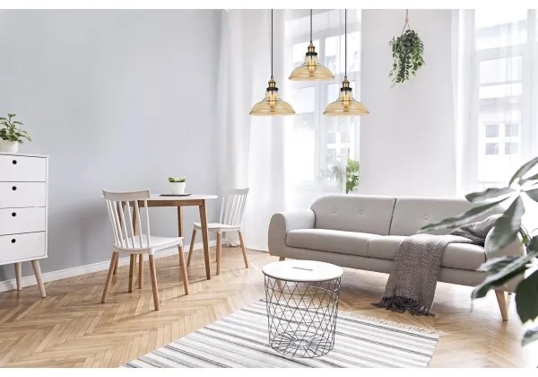 ITALUX MDM-2381/3 GD+AMB - HUBERT 3xE27/40W/230V függeszték kábellel