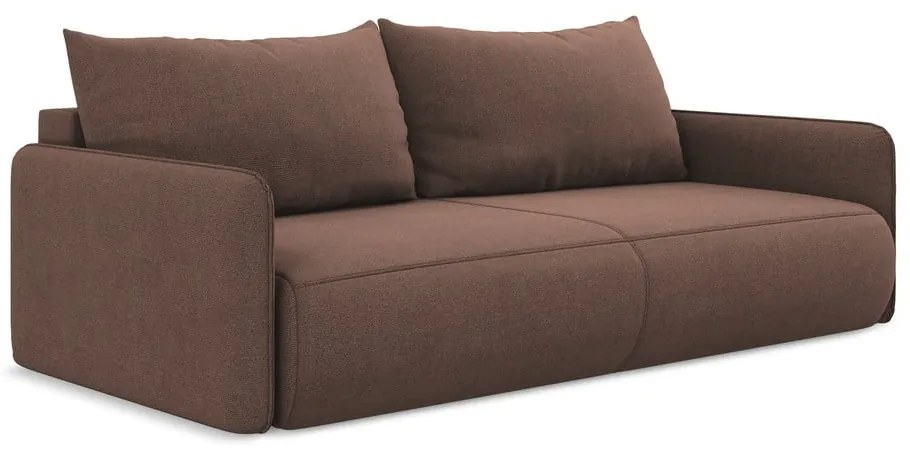 Rózsaszín kinyitható-tárolóhelyes kanapé 216 cm Nanea – Makamii