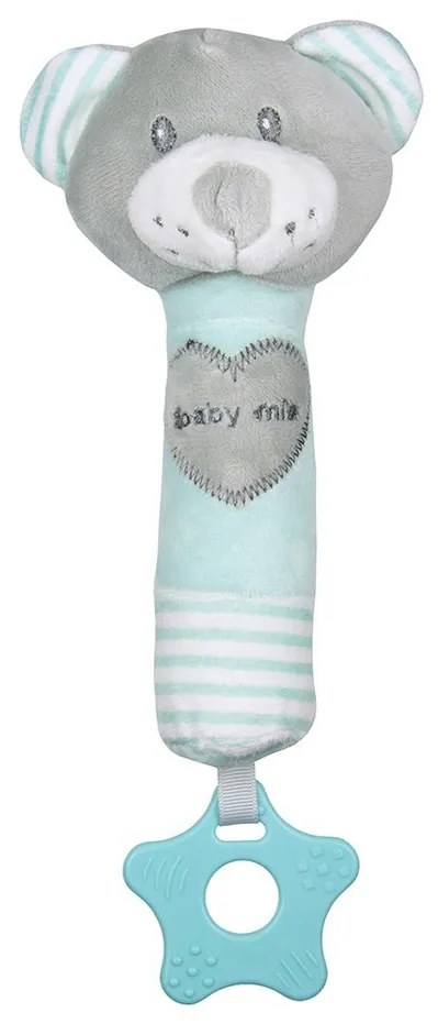 Baby Mix Maci plüss játék rágókával, menta