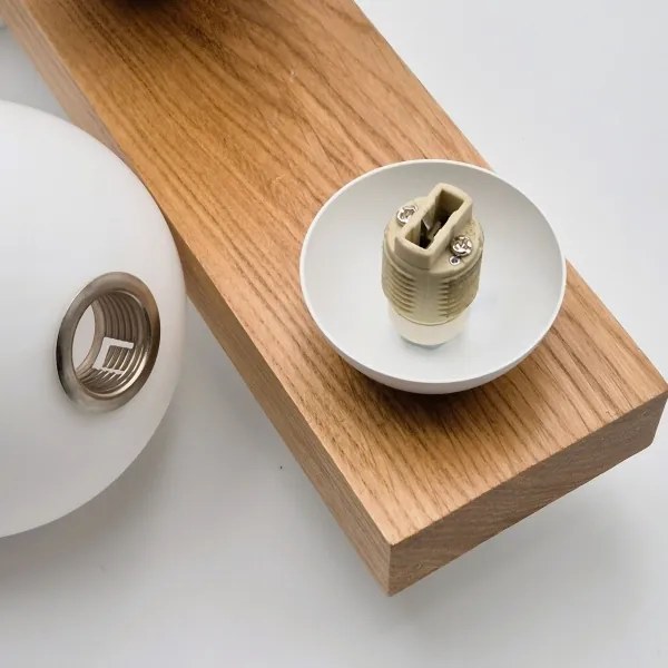 Csillár zsinóron CORTINA 2xE27/15W/230V + 2xG9/5W/230V fehér/tölgy