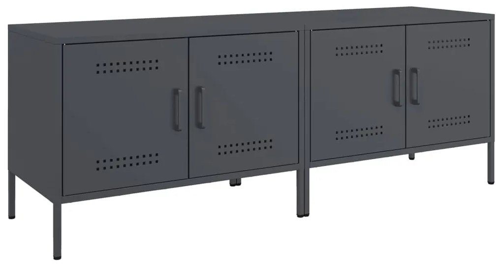2 db antracitszürke acél TV-szekrény 68 x 39 x 50,5 cm