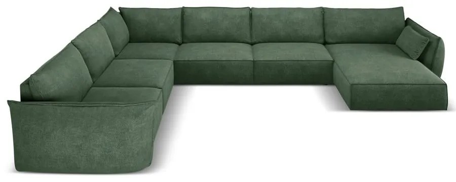 Sötétzöld sarokkanapé (bal oldali) Vanda – Mazzini Sofas