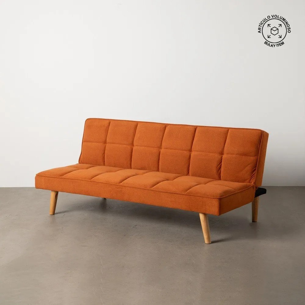 Téglavörös zsenília kinyitható kanapé 175 cm – Ixia