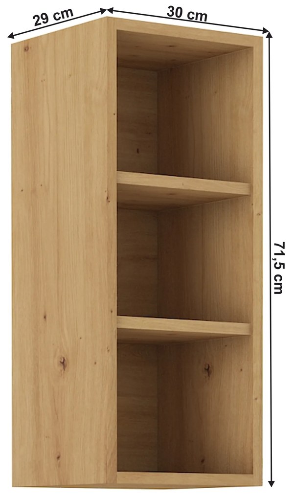 Felső konyhai polc Lesana 2 (kézműves tölgy) 30 G-72 OTW. 1063983