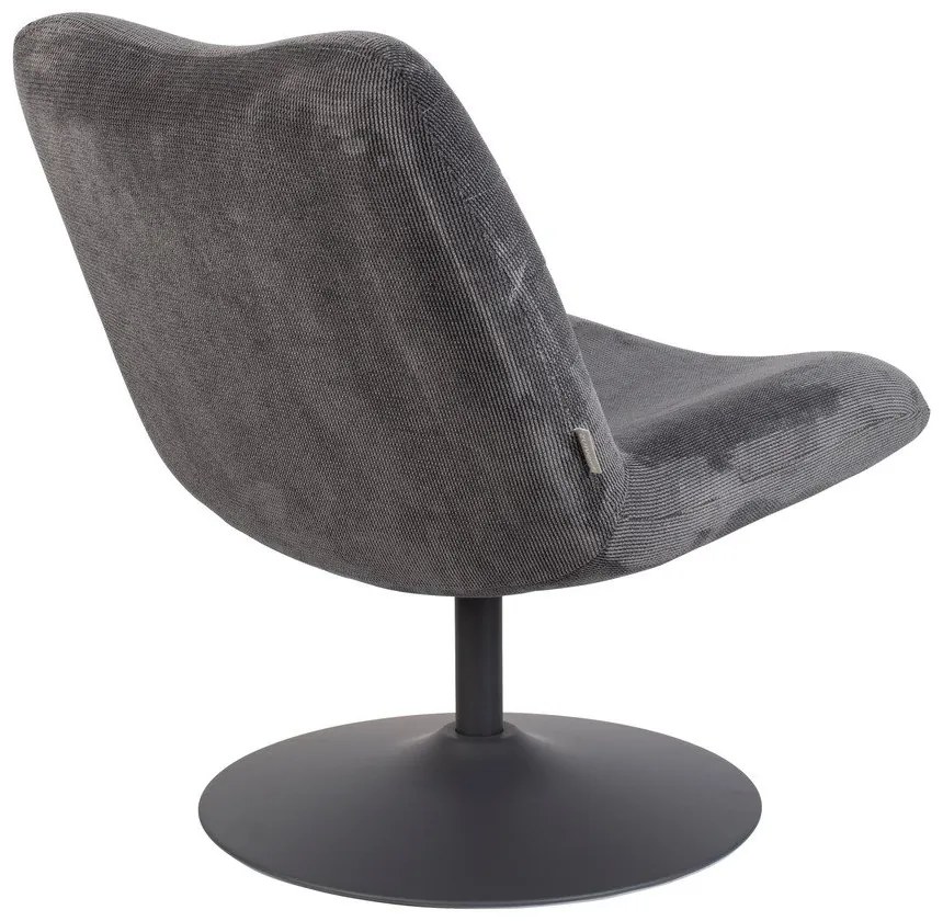 Sötétszürke bársony fotel Bubba – Zuiver
