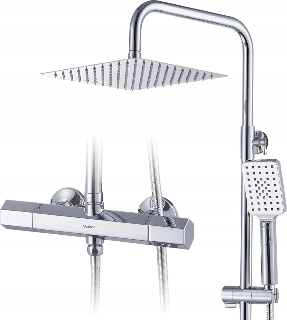 Esőztető Zuhany Csaptelep Zuhanyszett Fürdőszoba Csaptelep Króm