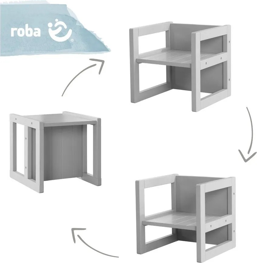 Szürke gyerek pad Country Style – Roba