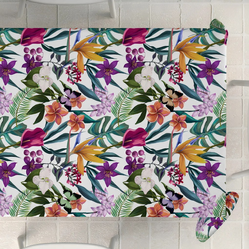 Abrosz Louvre Spanyol Foltálló Vastag Nagy Színes Virágok 140x170