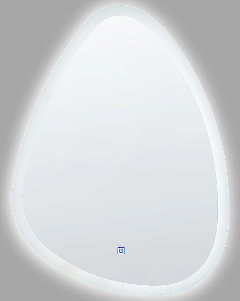 Ezüst falitükör beépített LED világítással 58 x 78 cm BETHUNE Beliani