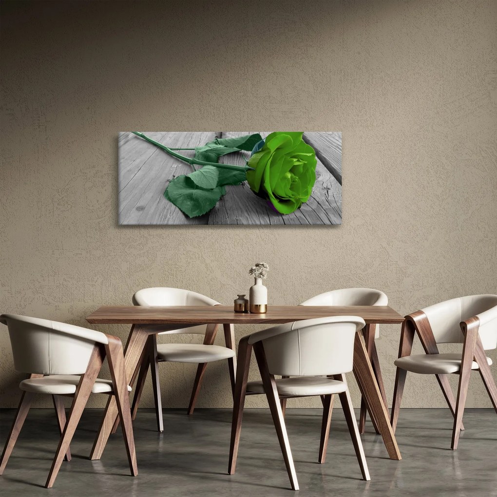 Kép - Zöld rózsa (120x50 cm)