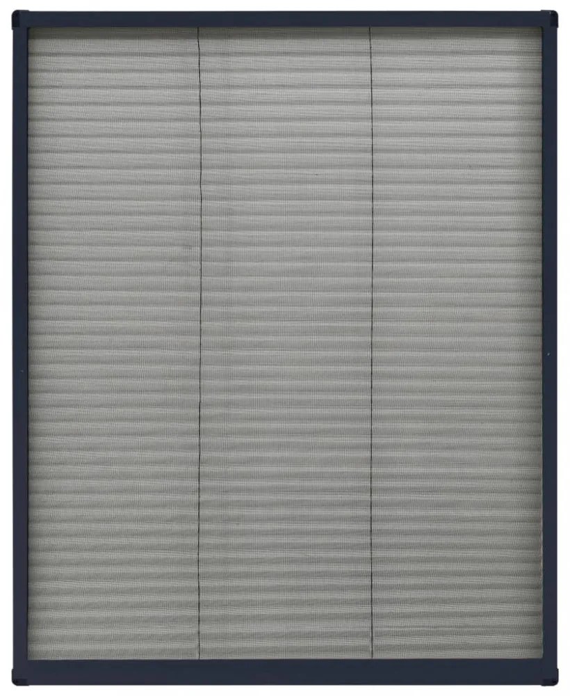 antracitszürke alumínium pliszé ablakszúnyogháló 60 x 80 cm