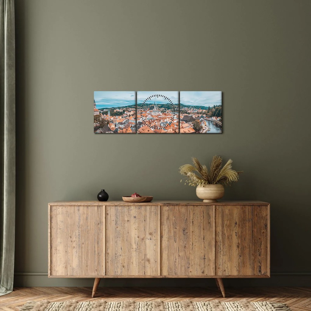 Kép - Cseh Krumlov (órával) (90x30 cm)