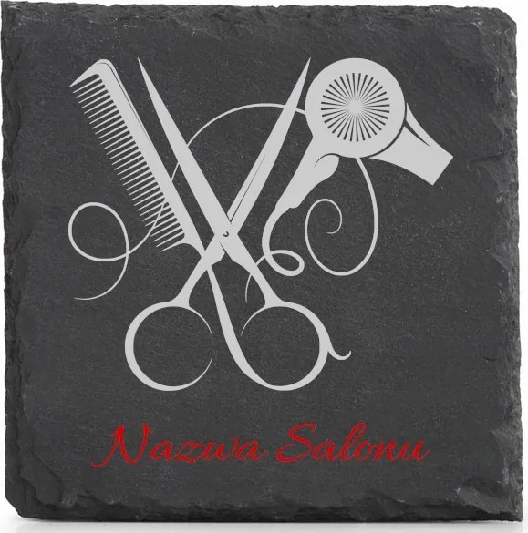 Kő alátétek x4 Személyre szabott Fodrászszalon Nappali neve