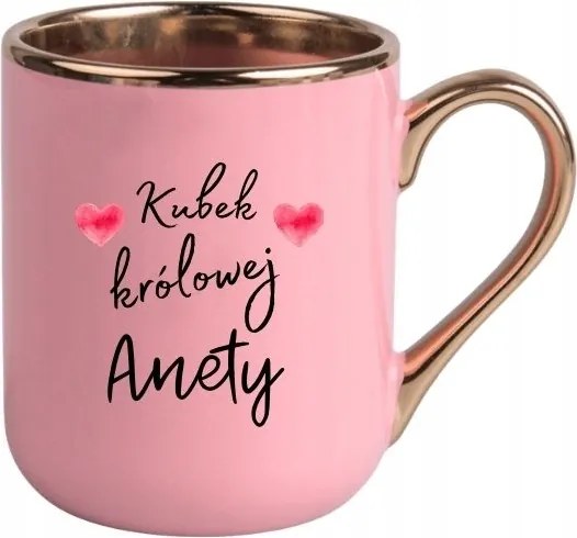 Bögre Rózsaszín Elegáns Ajándék Nőnap Bögre Királynő+név
