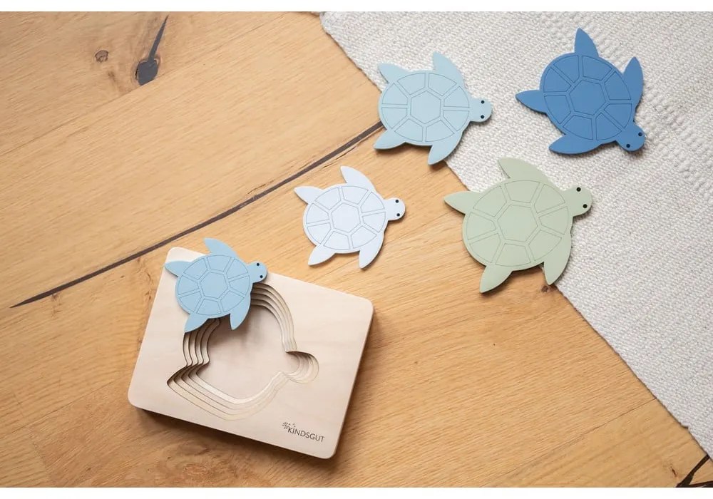 Fa formabeillesztős puzzle Turtle – Kindsgut
