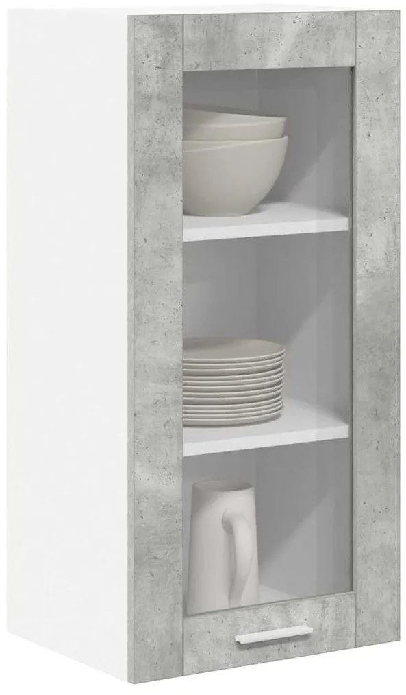 Függő szekrény Riga 2 pcs Beton Szürke 40 x 31 x 80 cm Faanyag