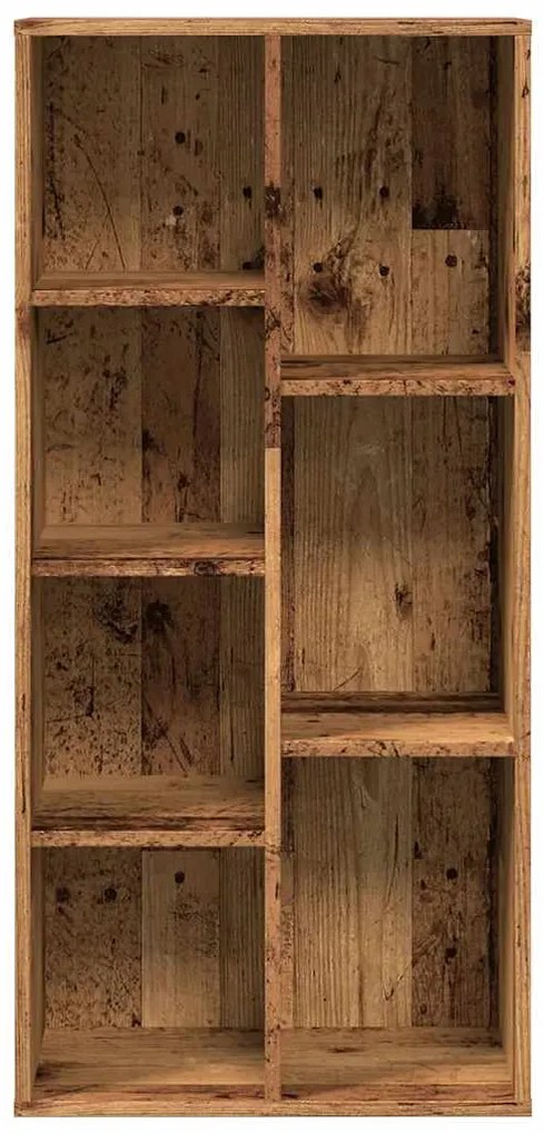 antik fa színű könyvszekrény 50 x 25 x 104 cm