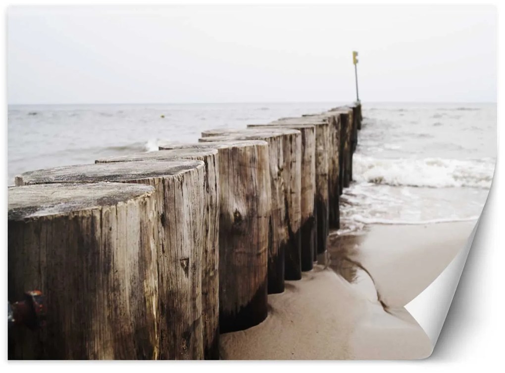 Gario Fotótapéta Hullámtöro a tengerparton Anyag: Vlies, Méret: 100 x 70 cm