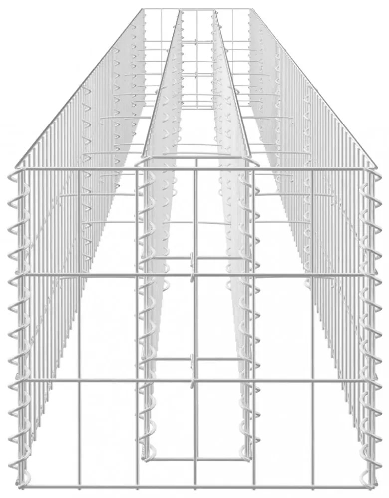 horganyzott acél gabion magaságyás 360 x 30 x 30 cm
