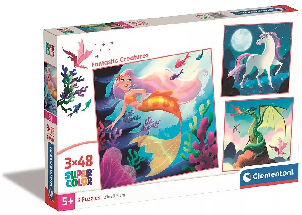 Fantasztikus lények Magic 3x48 db-os puzzle Clementoni