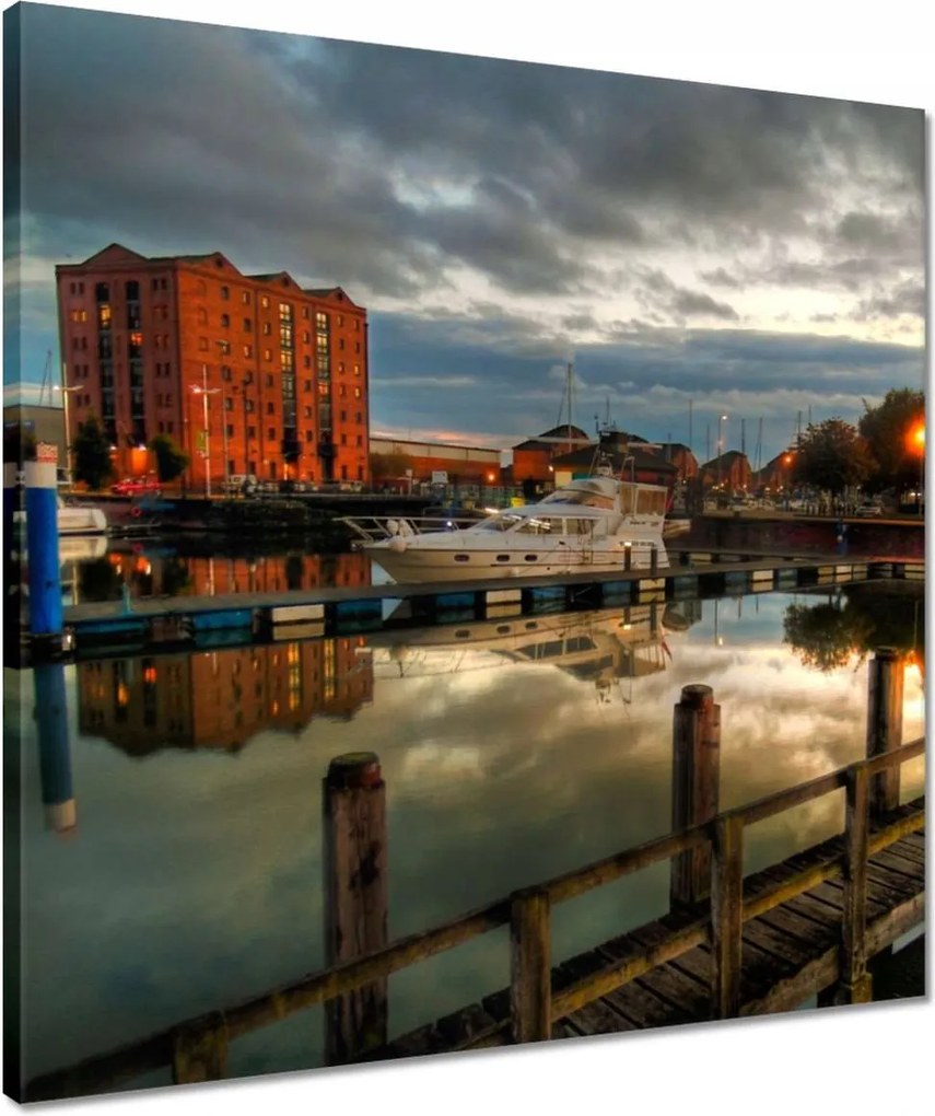 Vászonkép 50x50 Csónak a kikötőben