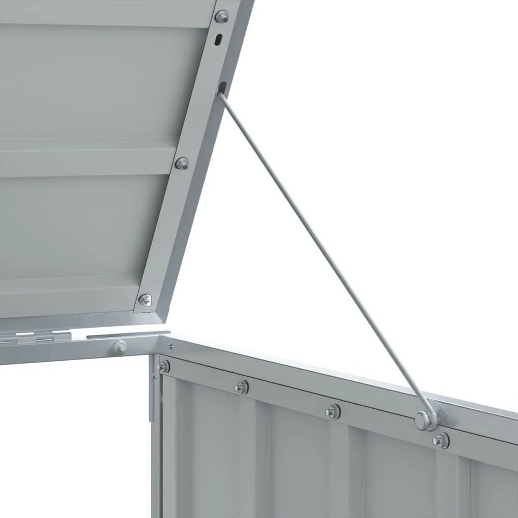 szürke acél kerekes szemetes tároló dupla tárolókhoz 138 x 79 x 117 cm