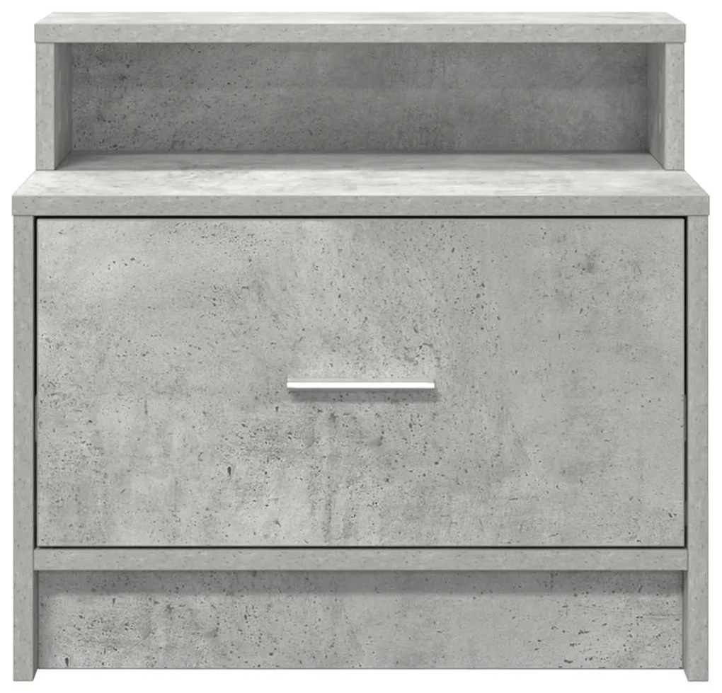 betonszürke éjjeliszekrény fiókkal 51 x 31 x 47 cm