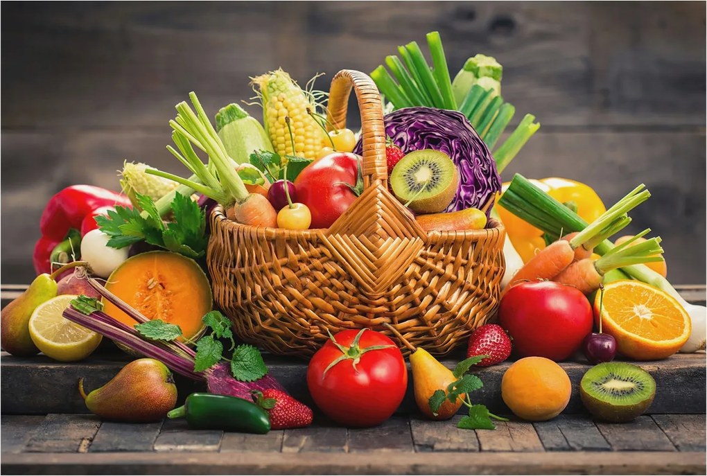 Fotótapéta Flizelin Dekoratív tapéta Gyümölcsös gazdagság 104x70 Ragasztó