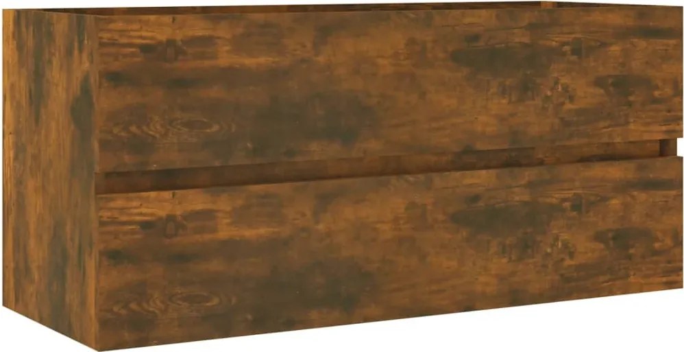vidaXL füstös tölgy színű szerelt fa mosdószekrény 100 x 38,5 x 45 cm