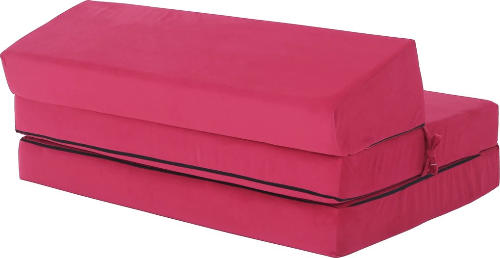 Összecsukható matrac/fotel, 2v1, rózsaszín magenta, VEDIS