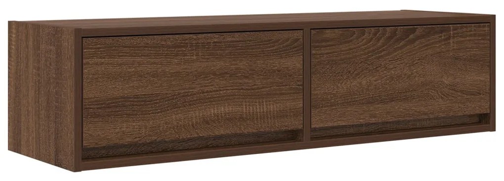 TV Szekrény Barna Tölgy 100x31x25,5 cm Szerelt Fa