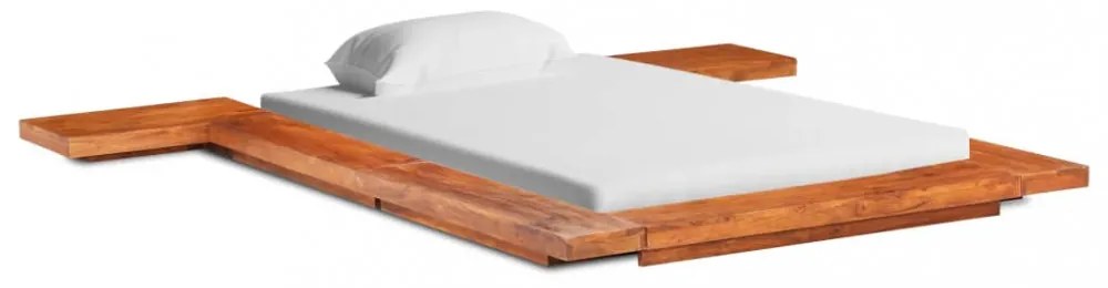 japán stílusú tömör akácfa futon ágykeret 100 x 200 cm