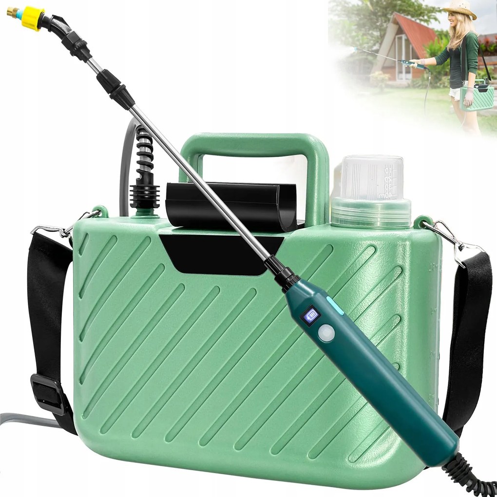 Akkumulátoros Magasnyomású Permetező Elektromos Kézi Kerti Állítható