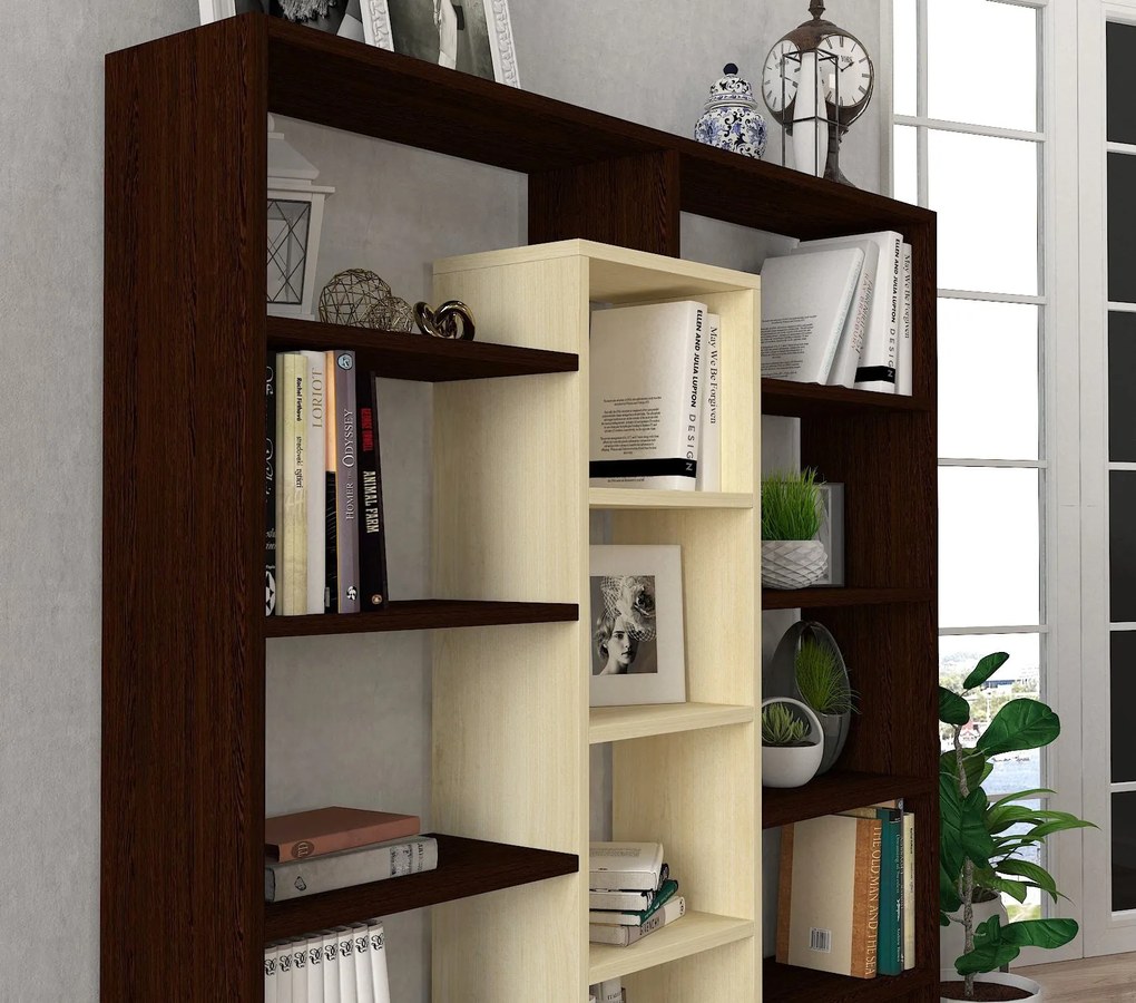 könyvespolc Ample - Birch, Wenge