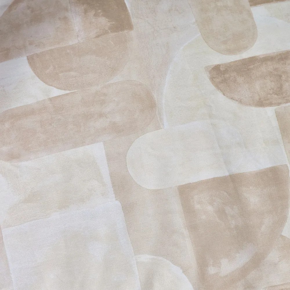 Bézs kétszemélyes ágyneműhuzat 200x200 cm Sloane Geo – Catherine Lansfield