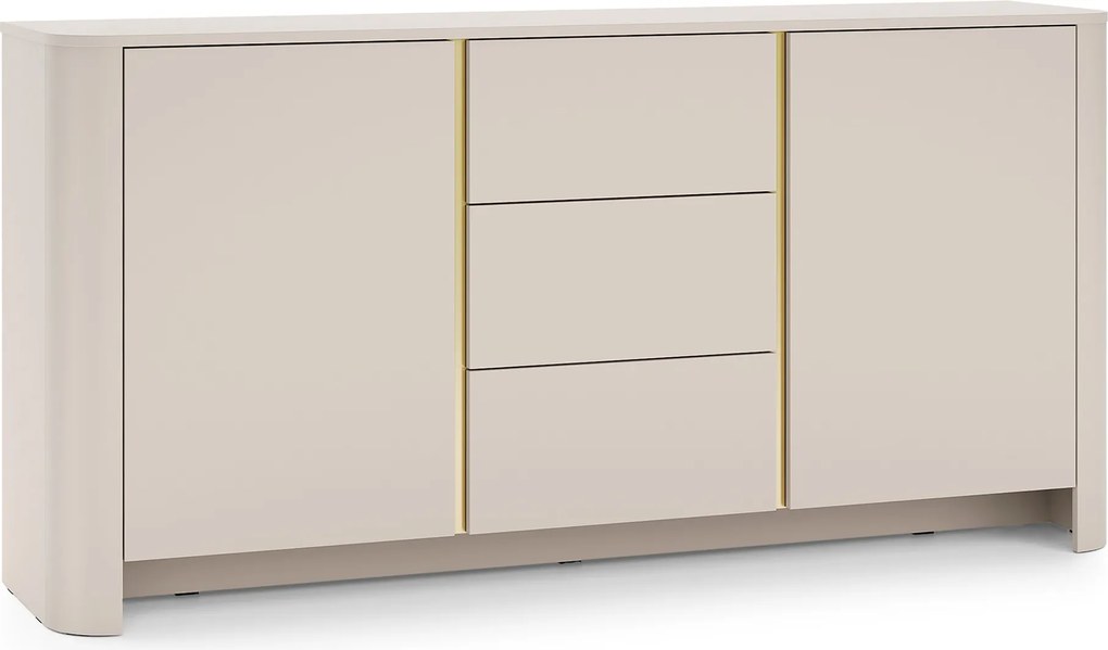 Komodee Komód Amos KSZ168 Modern Lekerekített Kasmír Arany betétek