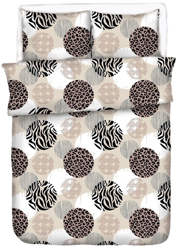 Krepp lapok Körök  barna TiaHome - 1x Párna 90x70cm, 1x Paplan 140x200cm