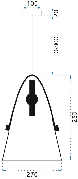 Toolight Szerszámlámpa, mennyezeti lámpa BUFFO 1xE27 APP158-1CP, szürke, OSW-00172