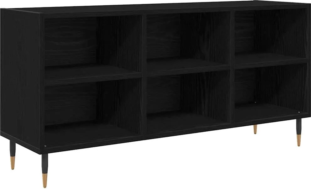 vidaXL TV szekrény Fekete tölgy 103,5 x 30 x 50 cm Faanyag