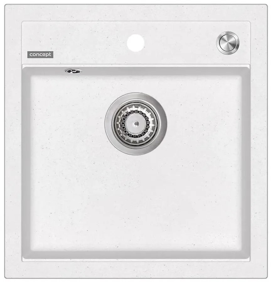 Concept DG00C50WH - CUBIS konyhai mosogató 49x51 cm gránit/fehér